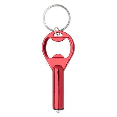 Aluminum Keychain Opener w/LED Light