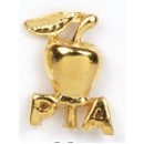 Gold PTA/Apple/Bird Stock Cast Pin