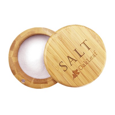 Salt Box w/Magnetic Swivel Lid & "Salt" Engraving on Lid