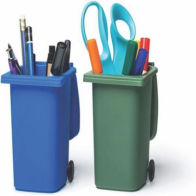 Desktop Trash Bin & Stationery Holder