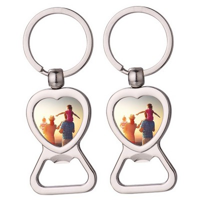 Bottle Opener Photo Frame Keychain