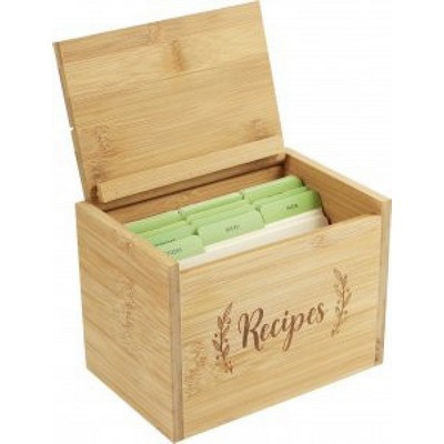 Bamboo Recipe Box Set