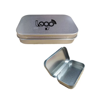 Rectangular Hinged Tin Box- Empty