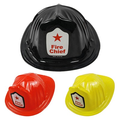 Children Red Plastic Firefighter Helmet Hat