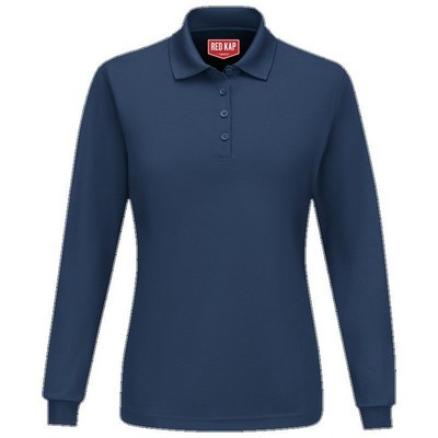 Red Kap™ Women's Performance Knit® Long Sleeve Core Polo - Navy Blue