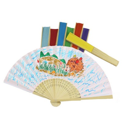 DIY Painting Bamboo Folding Fans