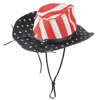 American Flag Patriotic Cowboy Hat