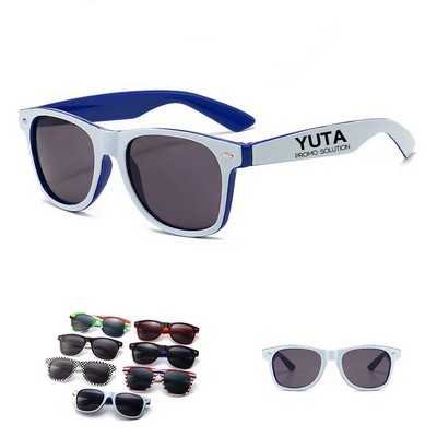 Two Tone Classic Polarized Sunglasses Protection Driving