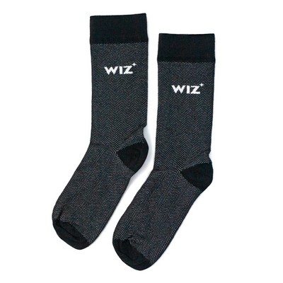 USA Made Custom Knit-Woven Combed Cotton Executive Dress Casual Crew Socks