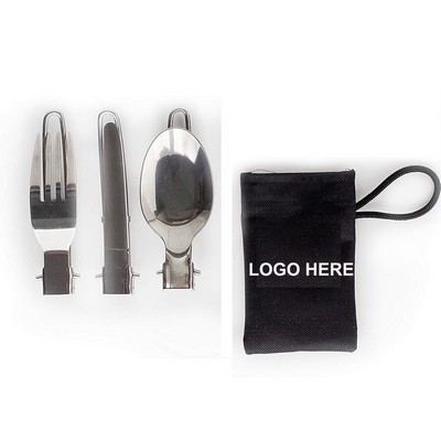 Stainless Steel Folding Utensil Set