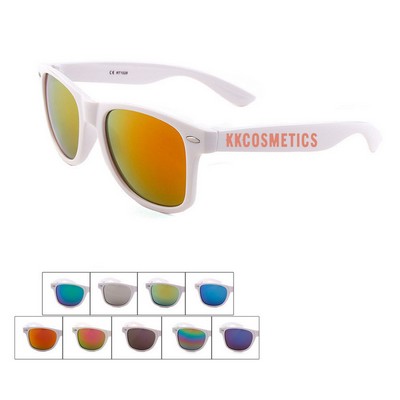 Custom Adult Stylish White-Framed Sunglasses