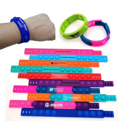 Finger Press Silicone Bubble Bracelet Toy