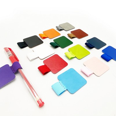 PU Leather Pen Loop Clip Self Adhesive Pen Holder