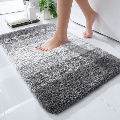 Luxury Bathroom Rug Mat 24x16, Extra Soft and Absorbent Microfiber Bath Rugs, Non-Slip Plush Shaggy