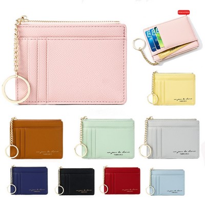 Compact Mini Keychain Small Wallet: Stylish On-the-Go Accessory