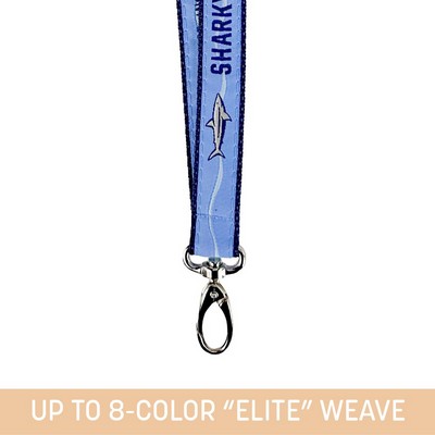 3/4" Woven Lanyard w/ Oval Clip - "Elite" Weave