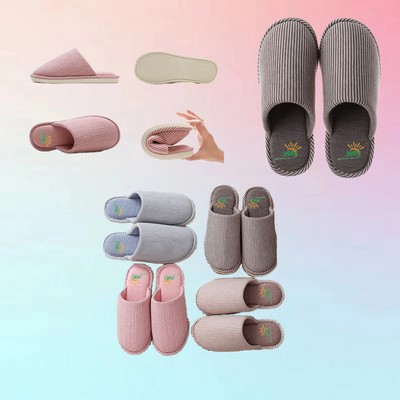 Non-Slip Cotton Slippers with EVA Sole