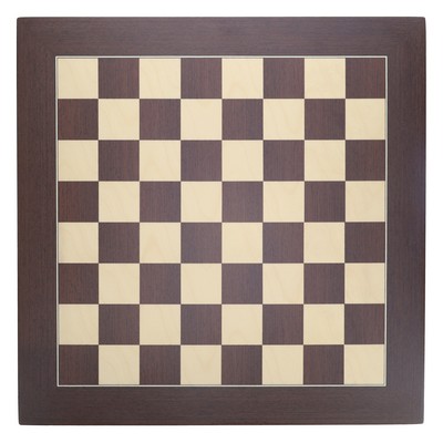 Deluxe Wenge and Sycamore Wooden Chess Board - 21.625 inches