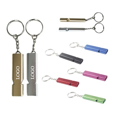 Aluminum Metal Whistle Keychain