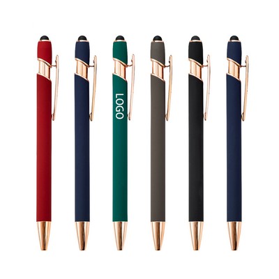 Screen Stylus Press Metal Ballpoint Pen