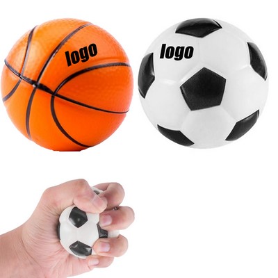 2.5" PU Foam Stress Soccer Ball Basketball