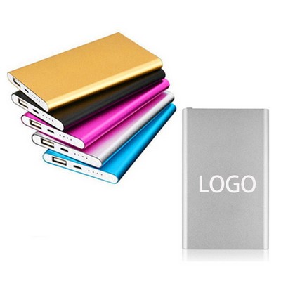 5000mAh Ultra-Slim Power Bank with Built-In Charge Cables