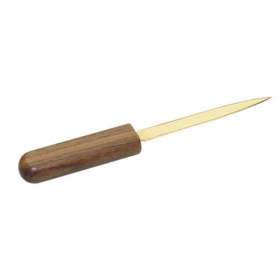 Gold Accent Letter Opener in Walnut Finish