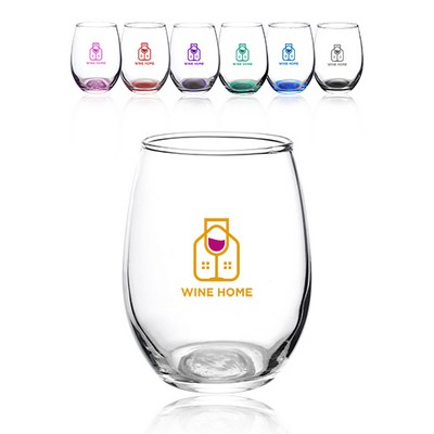 ARC Stemless Etched Wine Glasses - 9 oz