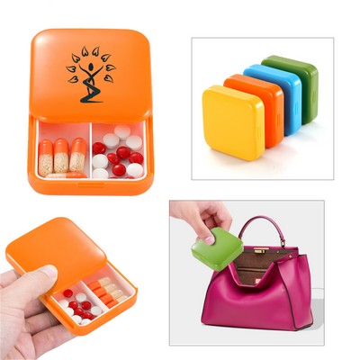 4 Grid Portable Travel Pill Storage Box