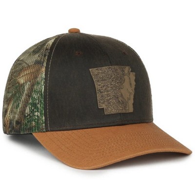 Outdoor Cap® Rugged Trucker Cap w/Camo Mesh Back