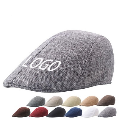 Imitation Cotton And Linen Forward Beret