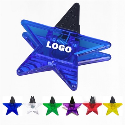 3 1/2" Custom Star-Shaped Magnetic Refrigerator Clip