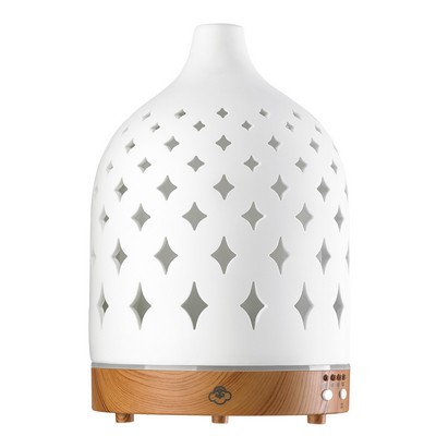 Serene House® Supernova White Diffuser w/Light Wood Base