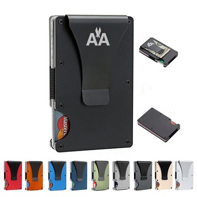 RFID Blocking Money Clip Card Holder