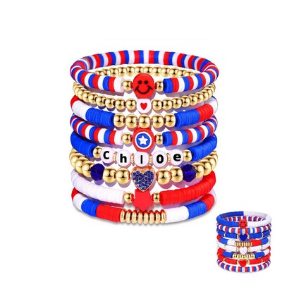 8 Pcs Independence Day Bracelet Set