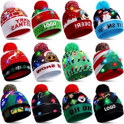 Led Light Up Christmas Hat