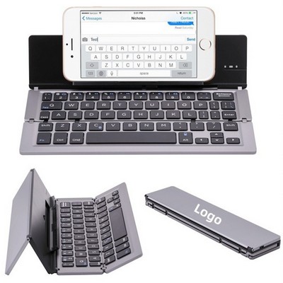 Portable Bluetooth Wireless Keyboard with Stand Holder