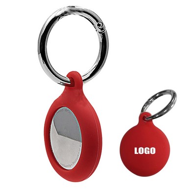 Versatile Silicone Airtag Keychain Holder Key Ring With Metal Carabiner