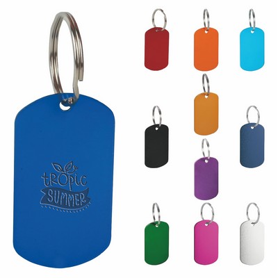 Personalized Metal Dog Tag Keyring