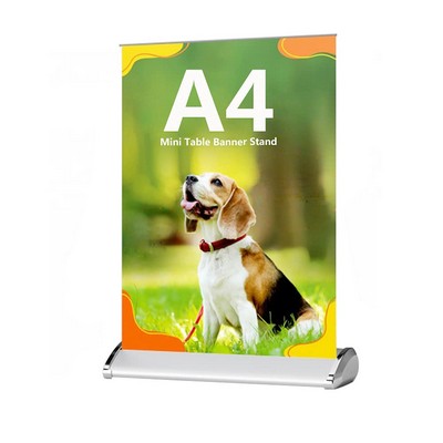 A4 Retractable Roll-Up Banner Stand (8.3" x 11.7")