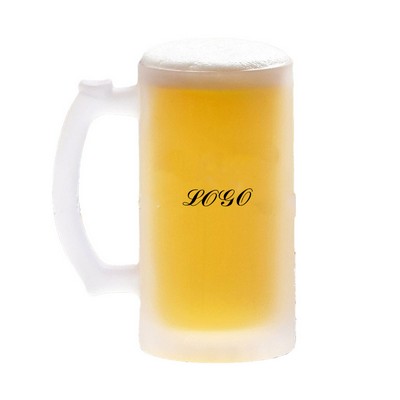 16 Oz Blank Coated Sublimation Frosted Beer Glass Cup