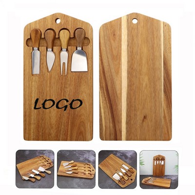 5-Piece Magnetic Wood Cheese Board Set