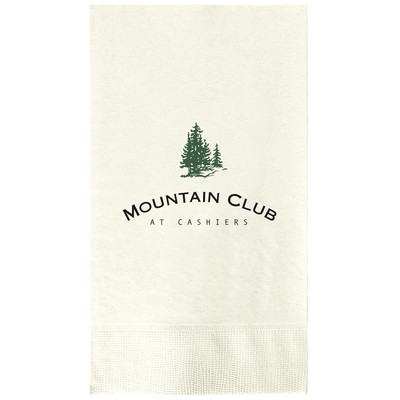 White 2-Ply Coin Edge Embossed Dinner Napkin (Grande Line)