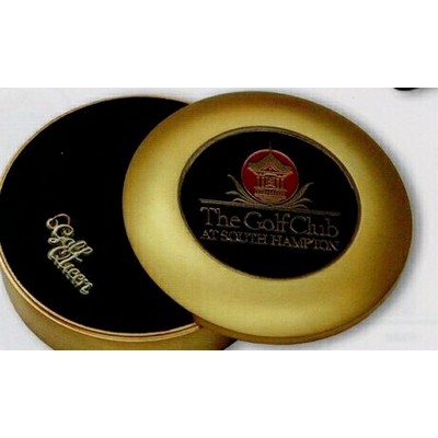 Die Cast Round Matte Finished Jewelry Box w/ Velvet Lining