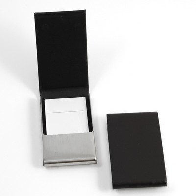 Business Card Case - Black Leather