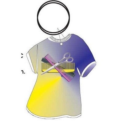 Beautician Combo T Shirt Keychain w/Mirror Back (4 Square Inch)