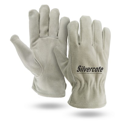 Winter Lined Suede Cowhide Leather Gloves