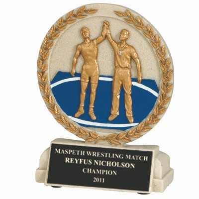 Wrestling Stone Resin Trophy (5½" x 4½")