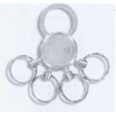 Round Metal Multiple Ring Key Chain (Domestic Production)