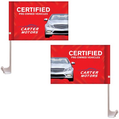 7.5" x 10.5" Stationary Use Double Sided KP Car Flag